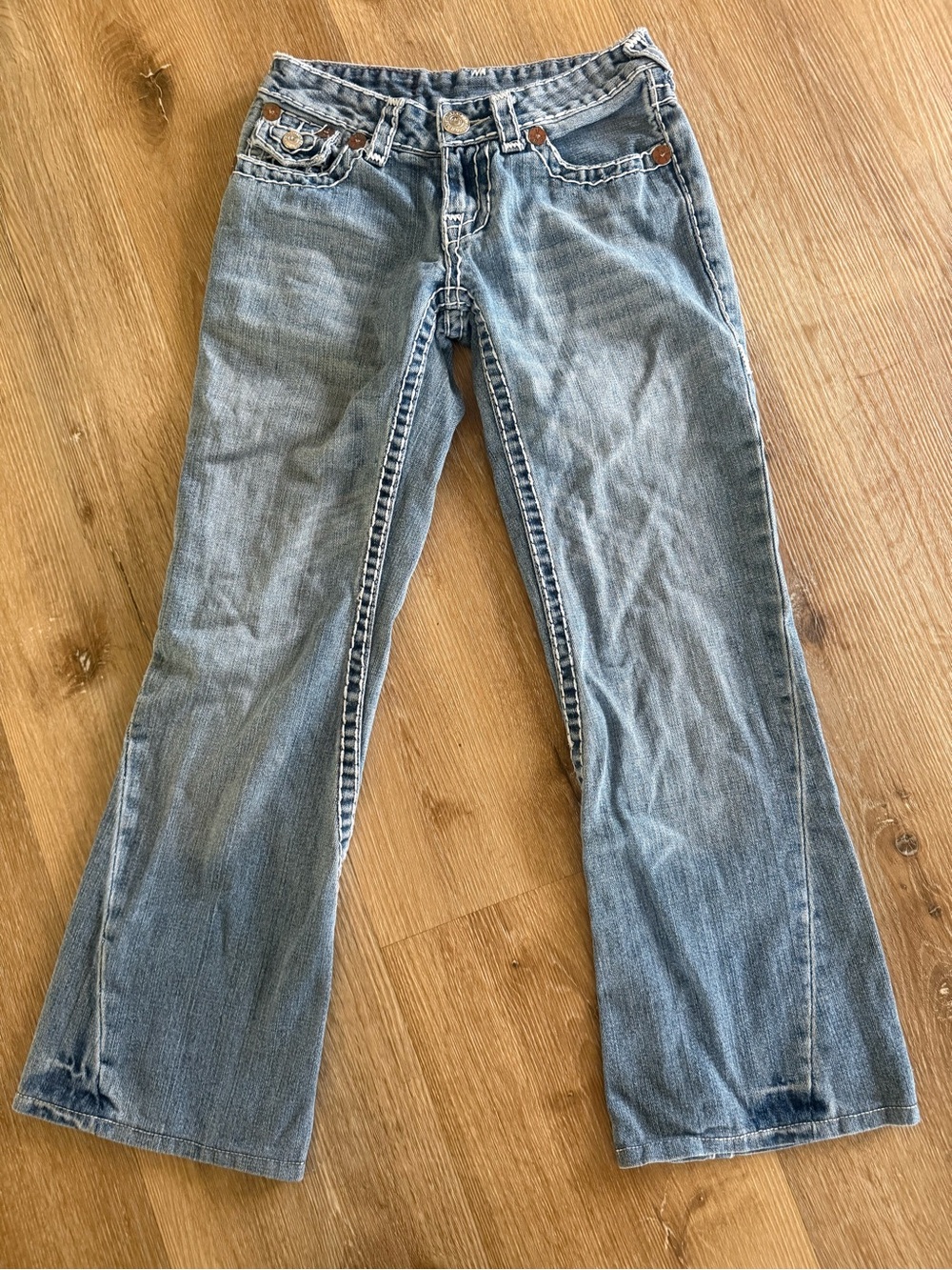 Y2K True Religion twist leg Light Blue Denim Jeans